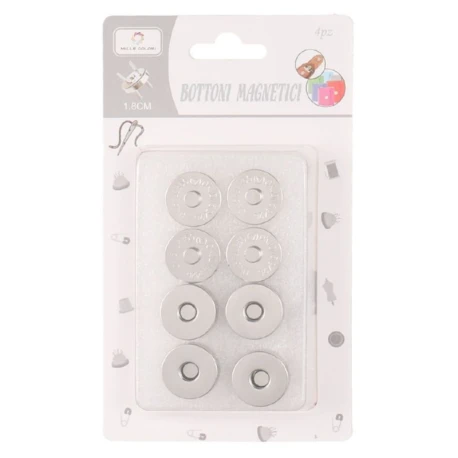 Chiusura magnetica Argento o Oro diametro 18mm - confezione 4 pezzi