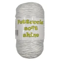 Fettuccia in Lycra Soft Shine Glitter senza imperfezioni per borse all'uncinetto rocca da 400gr - bianco argento PL7000 Mas