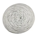 Flawless Soft Shine Glitter Lycra ribbon for crochet bags, 400g spool - silver white PL7000 Mas