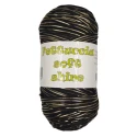 Fettuccia in Lycra Soft Shine Glitter senza imperfezioni per borse all'uncinetto rocca da 400gr - nero oro PL7000 Mas