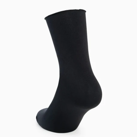Calzino in pile Micropolar felpato e senza bordo Pompea No Stress nero