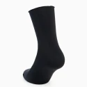 Pompea's black No Stress fleece-lined sock with no cuff
