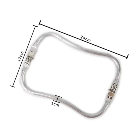 Concealed wave-shaped spring clasp for making handbags and clutch bags 24 cm