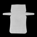 White shaped canvas net for crocheting a small clutch bag 18x11cm