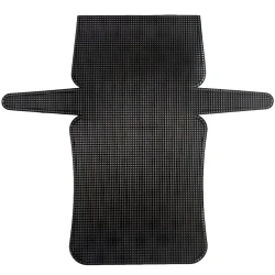 Rete canvas sagomata nera per realizzare una pochette media all'uncinetto 22,5x13cm