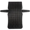Rete canvas sagomata nera per realizzare una pochette media all'uncinetto 22,5x13cm