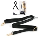 Adjustable shoulder strap for faux leather bags with gold buckle and snap hooks 140cm