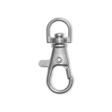 Gancio moschettone a molla piccolo 12 x 39mm argento