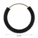 Round handle with black pearls and gold metal core ideal for bags and clutches