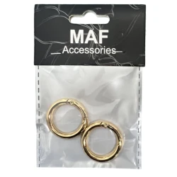 Moschettoni tondi apribili con sicura a molla Ø 2,6cm - 2 Pezzi  colore argento 2
