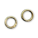 Round opening snap hooks with spring safety Ø 2.6cm - 2 Pieces colour gold