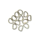 Fibbia a mezzaluna 10mm anello semicircolare a D - 12 pezzi colore oro