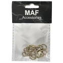 Crescent buckle 10mm semi-circular D ring - 12 pcs. gold colour