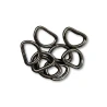 Half-moon buckle 15 mm semi-circular D ring - 8 pieces colour gunmetal grey