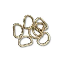 Crescent buckle 15mm semi-circular D-ring - 8 pieces gold colour