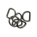 Fibbia mezzaluna 20mm - anello semicircolare (6 pezzi)