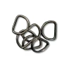 Fibbia a mezzaluna 20mm anello semicircolare a D - 6 pezzi colore grigio canna di fucile
