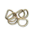 Fibbia a mezzaluna 20mm anello semicircolare a D - 6 pezzi colore oro
