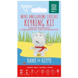 Hank the Hippopotamus Kit Set for making an amigurumi keyring - A28C09-XS Anchor