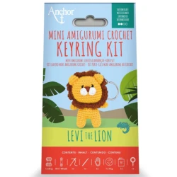 Levi the Lion Kit - amigurumi key ring in gift box