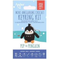 Pip the Penguin kit - amigurumi keychain in gift box