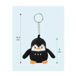 Kit Pip il Pinguino - amigurumi portachiavi in scatola regalo 2