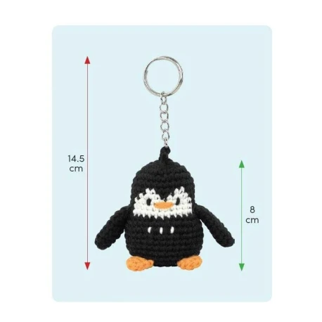 Kit Pip il Pinguino - amigurumi portachiavi in scatola regalo