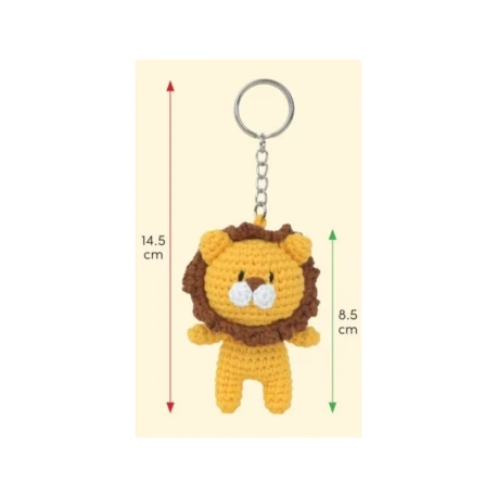 Kit Levi il Leone - amigurumi portachiavi in scatola regalo