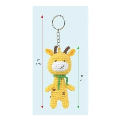 Gigi the Giraffe Kit Set for making an amigurumi keyring - A28C10-XS Anchor 2