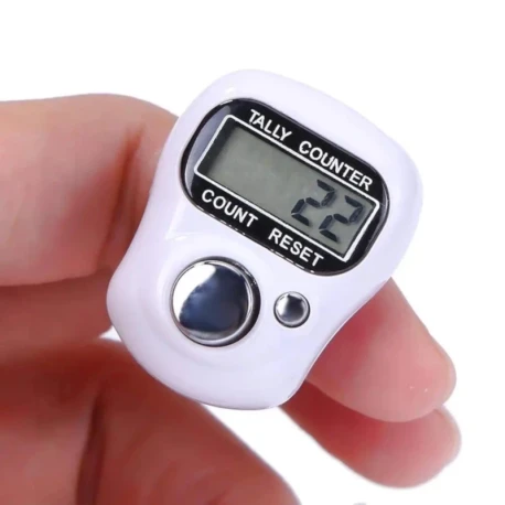 Digital ring counter with LCD display for knitting and crochet