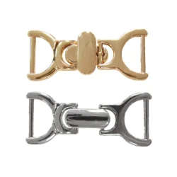 Slim fastener with gold/silver swivel 5x2 cm
