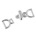 Chiusura slim con girello oro/argento 5x2 cm
