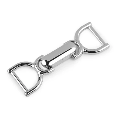 Chiusura slim con girello oro/argento 5x2 cm