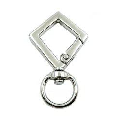 Rhombus metal snap hooks, geometric and modern design for bags and accessories 2