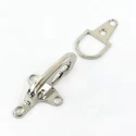 Elegant metal hook fastener for coats and bags FF640-60 Benox silver colour