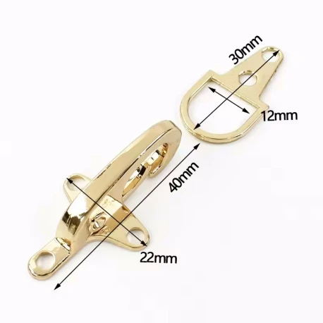 Alamaro in metallo a gancio elegante chiusura per cappotti e borse FF640-60 Benox colore oro