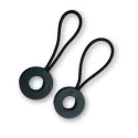 Black cord pull tab with ring, universal Zip pulling aid