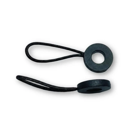 Black cord pull tab with ring, universal Zip pulling aid