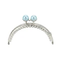 Silver click-clac ball clasp with coloured mother-of-pearl beads