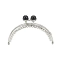 Silver click-clac ball clasp with coloured mother-of-pearl beads