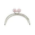 Chiusura clic clac ball con perle colorate rosa effetto madreperla