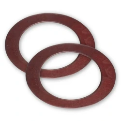 Pair of natural wooden oval bag handles 19x14 cm