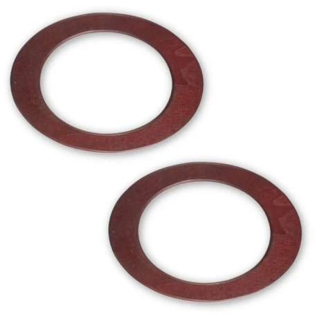 Pair of natural wooden oval bag handles 19x14 cm