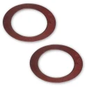 Pair of natural wooden oval bag handles 19x14 cm