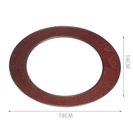 Manici per borse ovali in vero legno larghi 19 cm e alti 14 cm - 2 pezzi