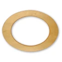 Manici per borse ovali in vero legno chiaro larghi 19 cm e alti 14 cm - 2 pezzi
