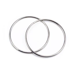 Silver metal round bag handles 11 cm - 2 pieces