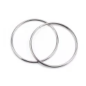 Manici per borse rotondi in metallo argento piccoli 11 cm - 2 pezzi
