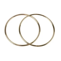 Silver metal round bag handles 11 cm - 2 pieces 2