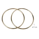 Round gold metal bag handles 11 cm - 2 pieces